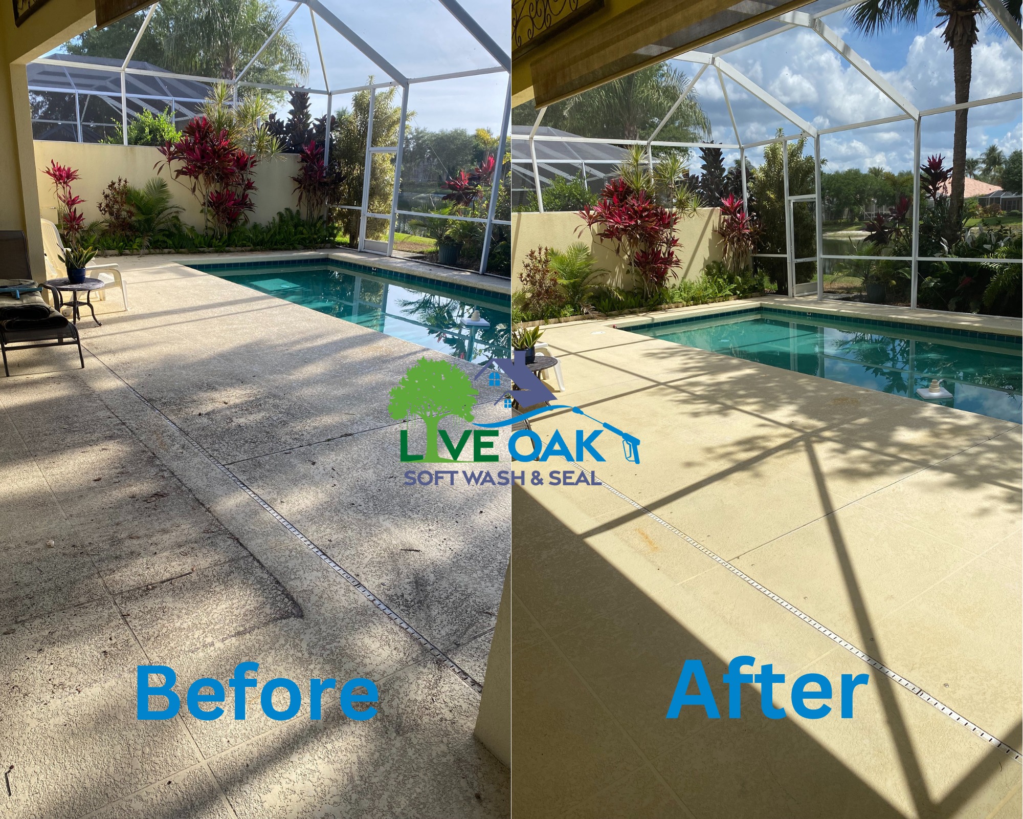 Pool Deck Pressure Washing